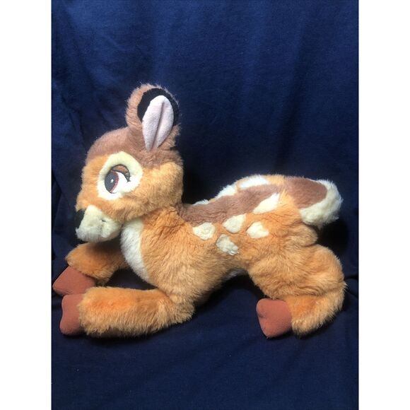 Bambi Plush Folded Legs Disneyland Walt Disney World Stuffed Fawn Deer Sitting - Picture 1 of 5